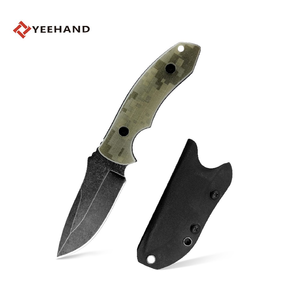 Wholesale outdoor camping survival knife high quality fixed blade hunting knife with G10 handle