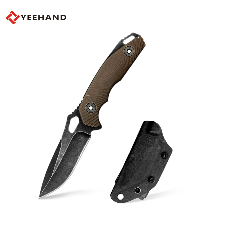 High quality outdoor duty knife camping hunting hiking tool fixed blade full tang knife g10 handle