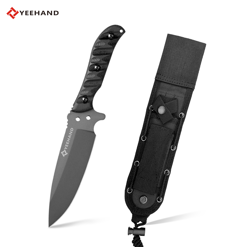 OEM Outdoor 5cr15mov blade Micarta Handle Non-stick paint hunting knife multifunctional fixed blade
